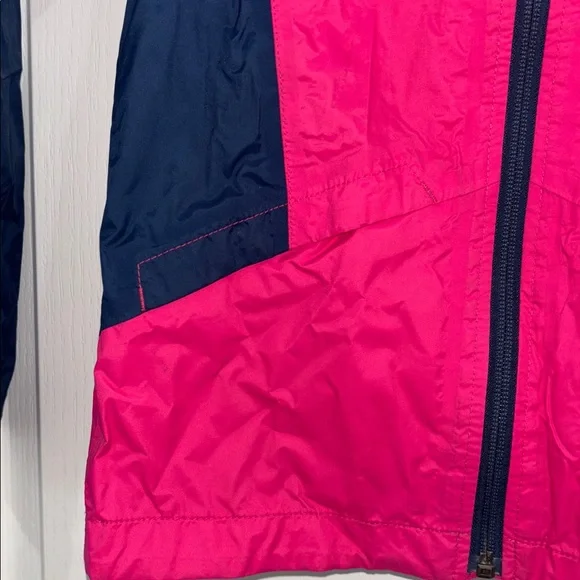 The North Face Dryvent Rain Jacket Girls Size small 7/8 Pink/Navy Blue - Picture 4 of 6